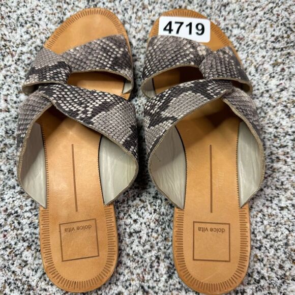 Dolce Vita Women's Snakeprint Slip-On Sandals Size 8 Multicolor Casual - Picture 1 of 4